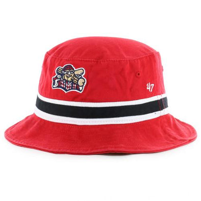 Williamsport Crosscutters '47 Red Stripe Bucket Hat